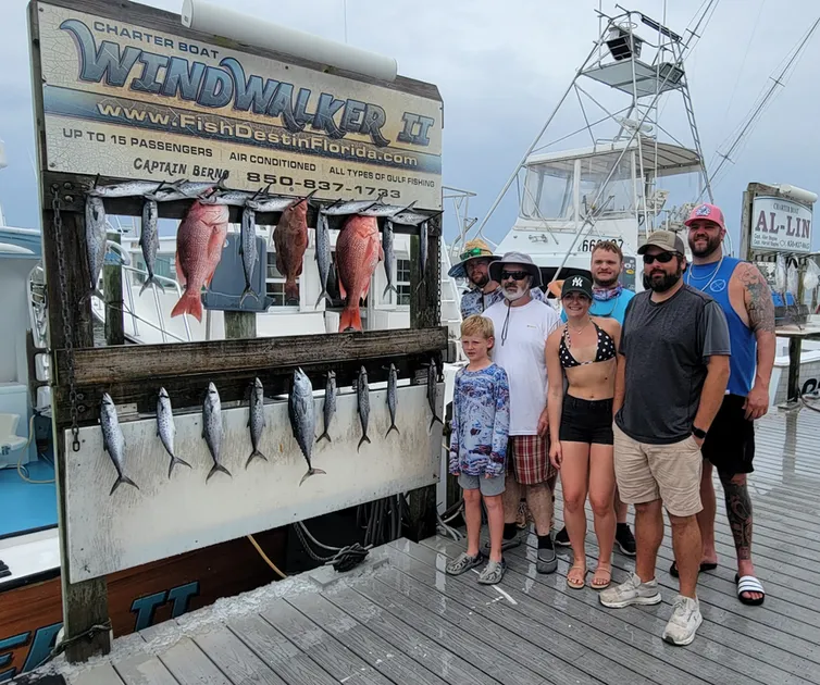 Destin FL Fishing Trip Red Snapper Grouper Spanish Mackerel Catch